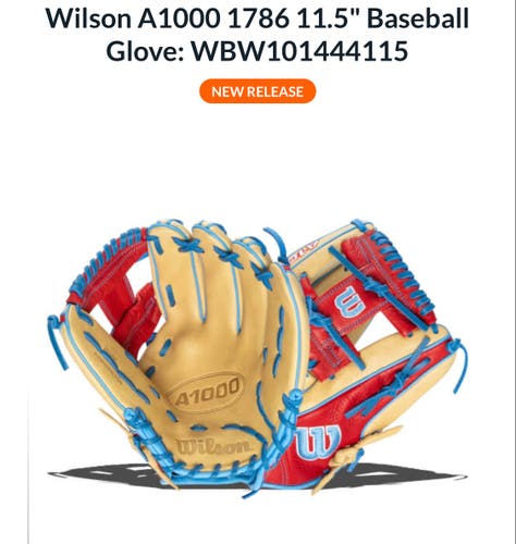 New 2023 Wilson Right Hand Throw Infield A1000 Baseball Glove 11.5"