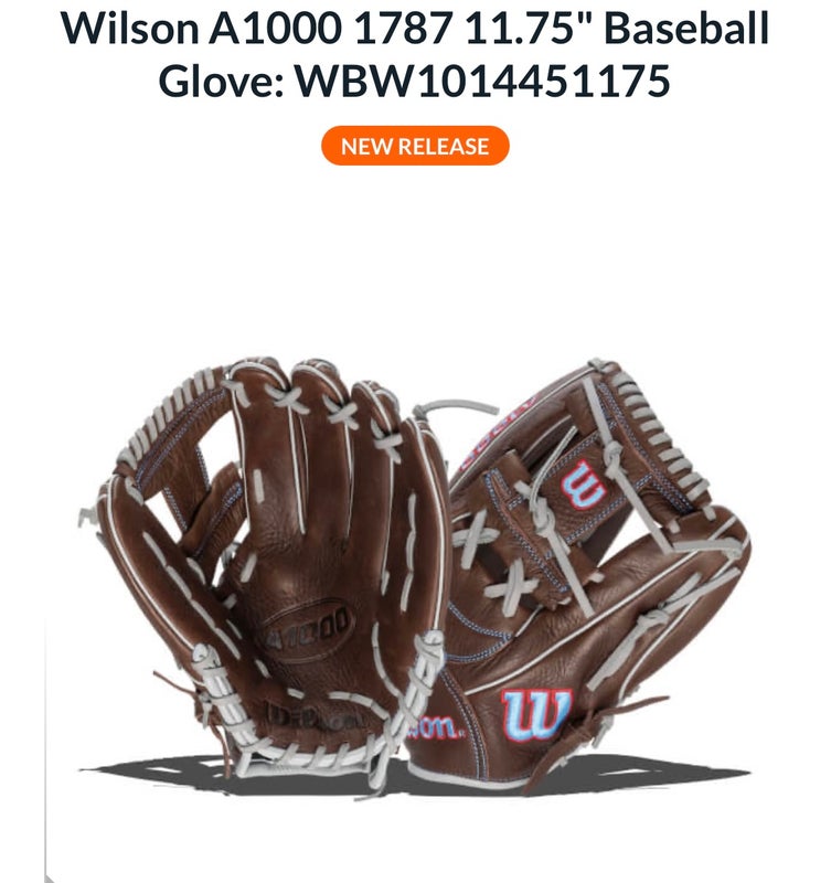 New 2023 Wilson Right Hand Throw Infield A1000 Baseball Glove 11.75"