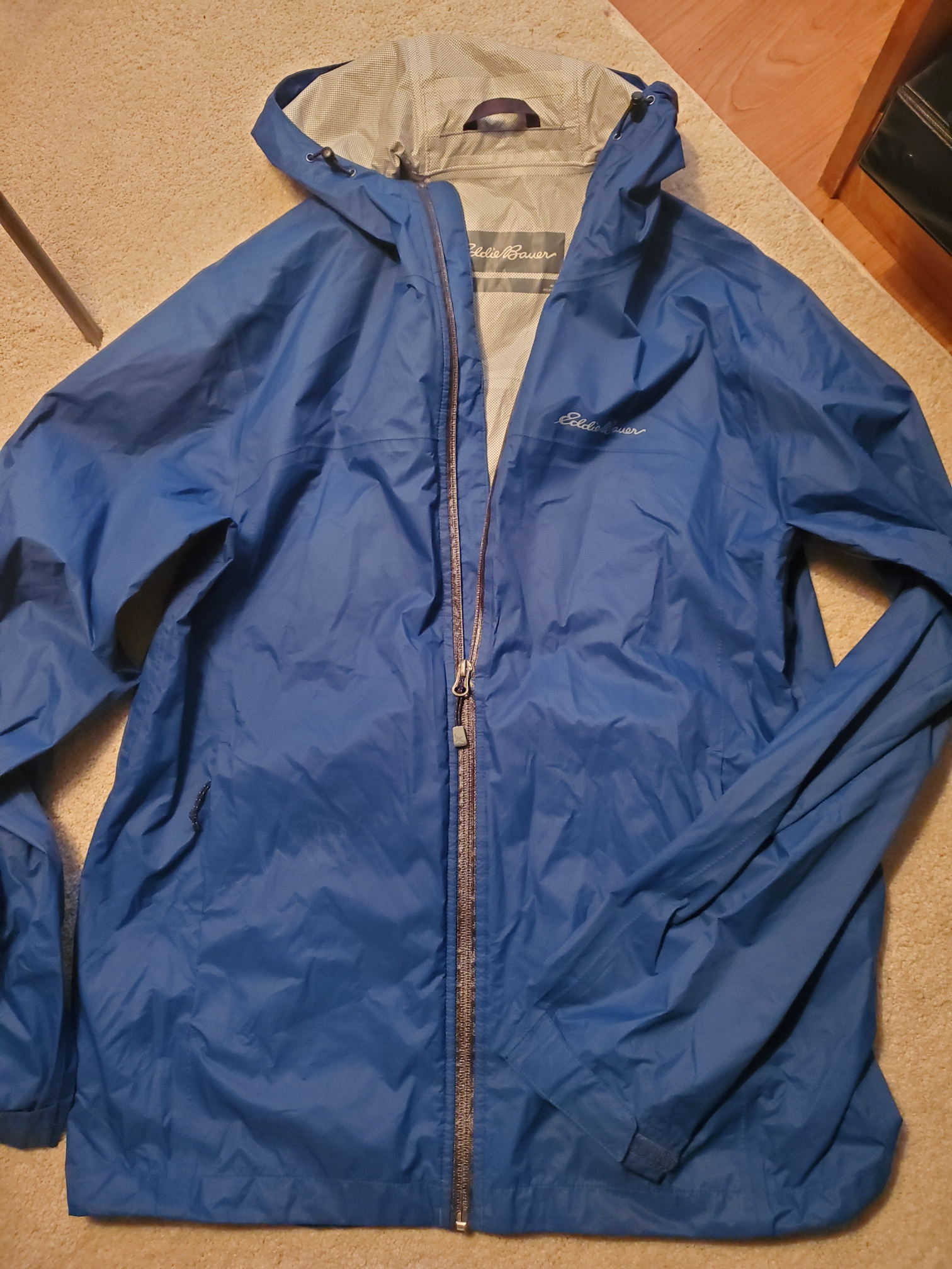 Blue Used Men's Small Eddie Bauer Rain Jacket