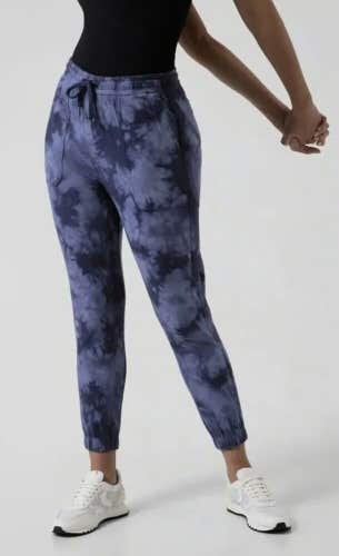 Athleta Farallon Printed Jogger Women's Blue Tie-Dye Pants Active Size: 6