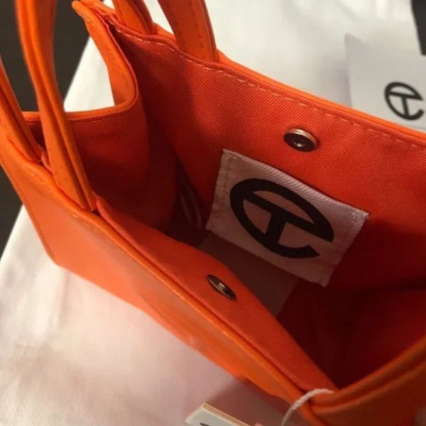 TELFAR Vegan Leather Small Shopping Bag Orange 1249353