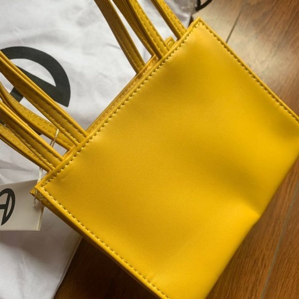 Telfar Small Yellow Shopping Bag - Yellow Totes, Handbags