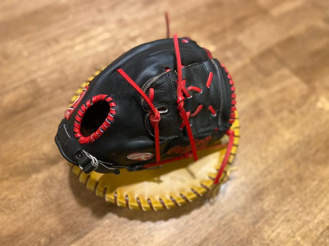 Restored Rawlings Right Hand Throw Infield/Pitcher HOH PRO9FNB Baseball Glove 12”