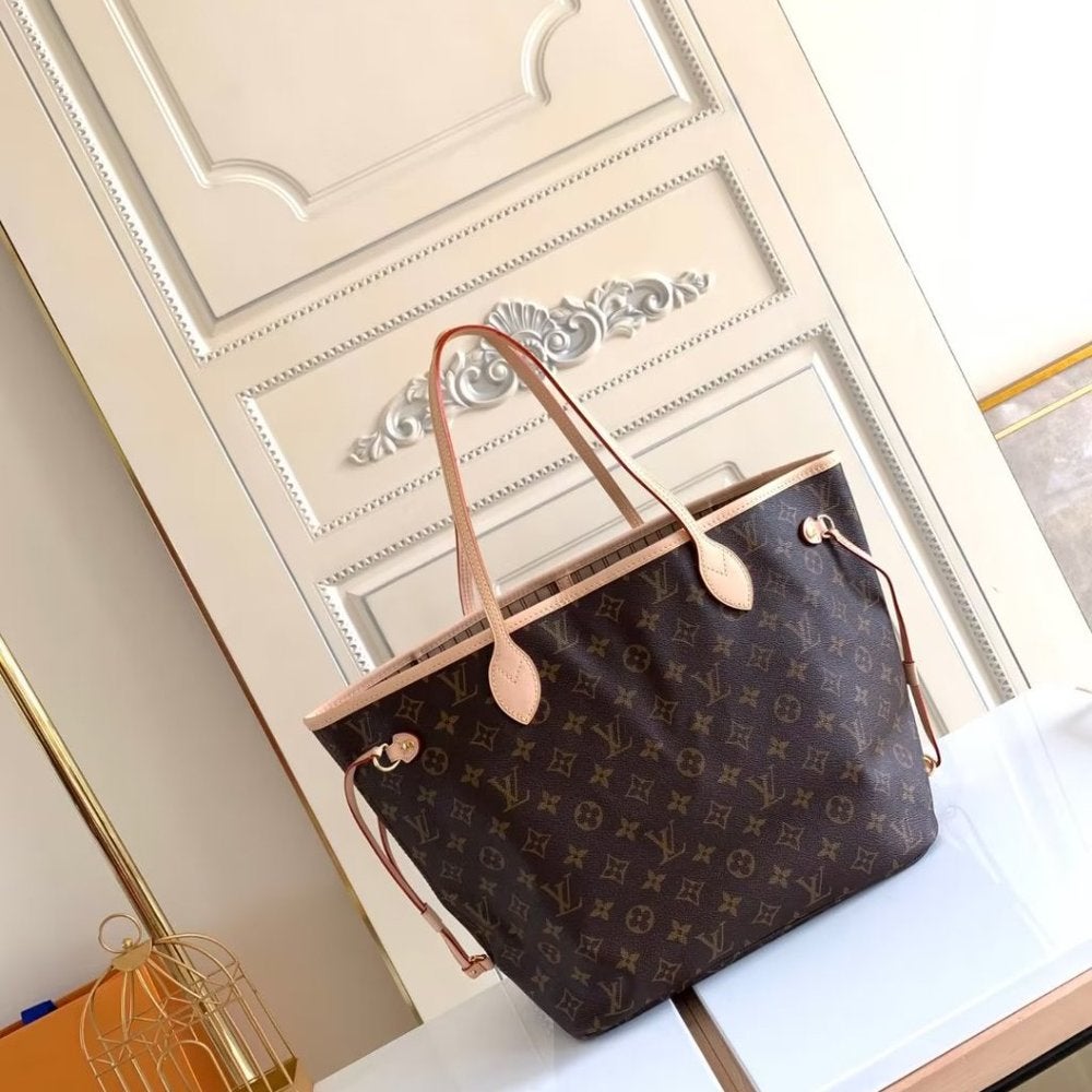 LOUIS VUITTON Neverfull MM Monogram Canvas Tote Bag Sunrise Pastel