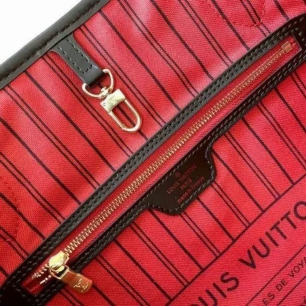 Louis Vuitton Damier Ebene Neverfull MM Tote Bag 1LV1228
