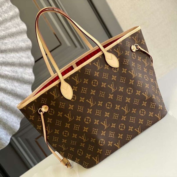 Louis Vuitton Monogram Neverfull MM w/ Pouch - Brown Totes