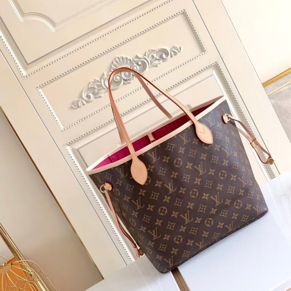 Louis Vuitton Neverfull MM Monogram Cherry Interior – OC Luxury Bags