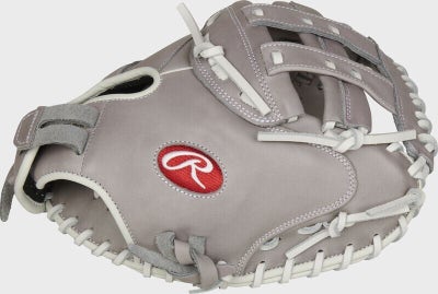 NWT Rawlings R9 33" (Ages 8-14) Softball Catcher's Mitt Grey Right Hand Throw