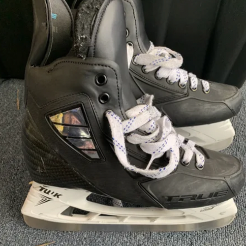Game Used True Pro Custom Pro Stock Skates Colorado Avalanche with extra set of blades. Size 8.5.