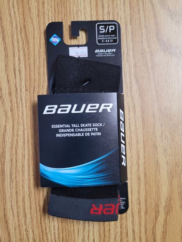 Black Adult New Small Bauer Skate Socks