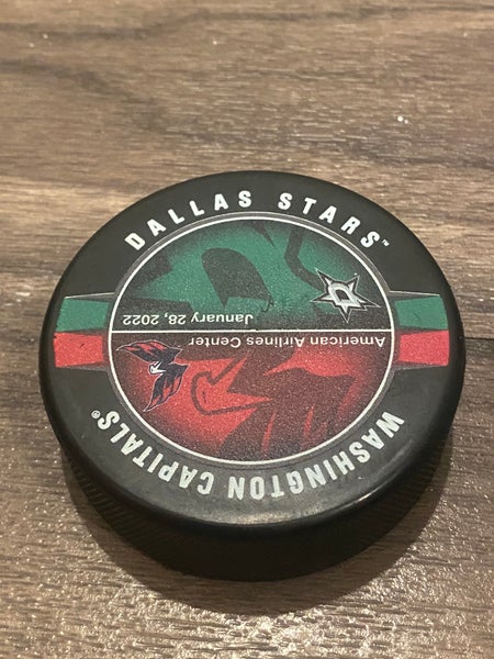 Washington Capitals vs Dallas Stars NHL Official Match Up Hockey Puck