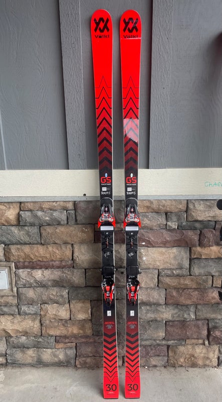 Barely Used 2023 Volkl 193 cm Racing Racetiger GS Skis With Bindings Max Din 18