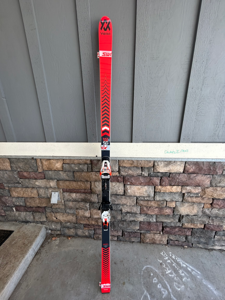 New 2023 Volkl 211 cm Racing Race Tiger WC SG Skis, With Bindings and  MOUNTED RACE PLATES