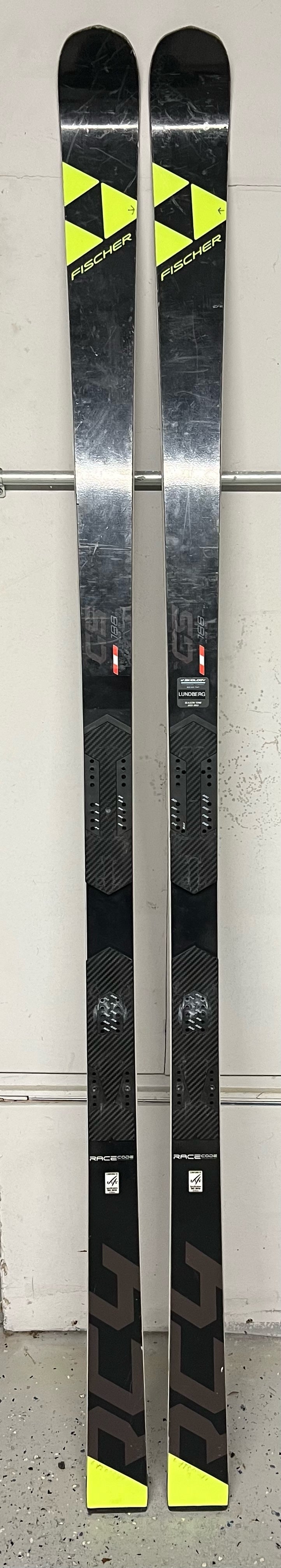 Used Fischer 193 cm Racing RC4 World Cup GS Skis Without Bindings