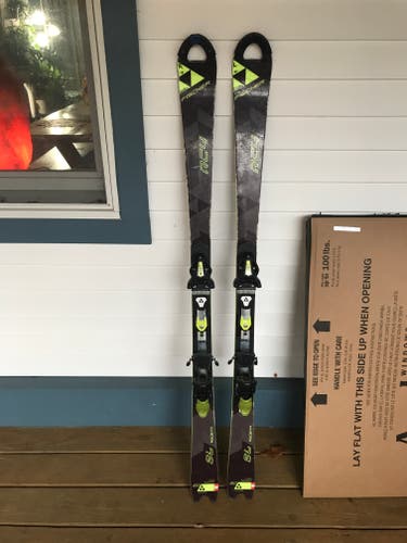 Used Fischer 150 cm RC4 SL Racecode(FIS Conform) Skis With Bindings Max Din 12