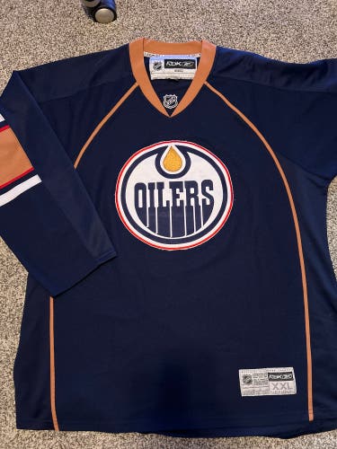 Edmonton Oilers Reebok Home Jersey Navy Blue XXL