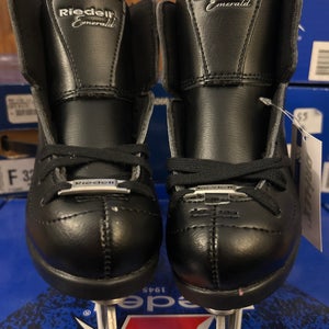 New Riedell Black Luna Junior Skates Size 10 Medium Width