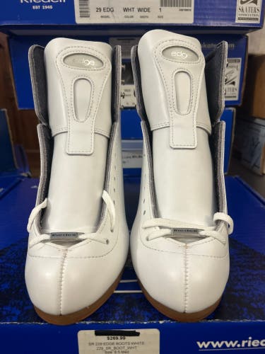 New Riedell 229 Edge White Boot Size 6.5 - Medium Width