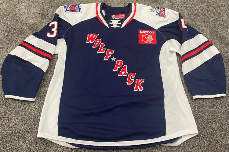 CCM Authentic Game Worn Hockey Jersey Hartford Wolfpack Wallin 2018/19 58 AHL