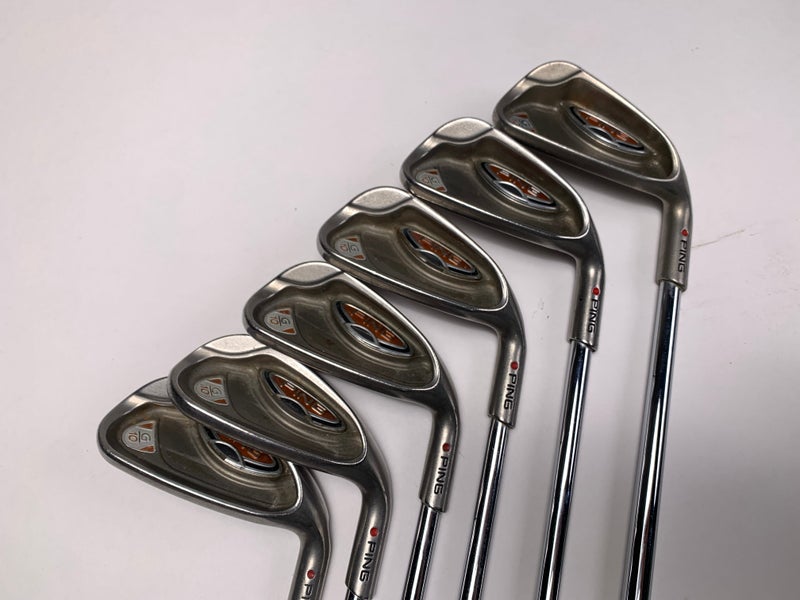 Ping G10 Iron Set 6-PW+SW Red Dot 1* Flat CFS Stiff Steel Mens RH