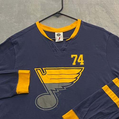 Vintage Y2K NHL PA St Louis Blues T Shirt Men Medium #74 TJ Oshie Long Sleeve