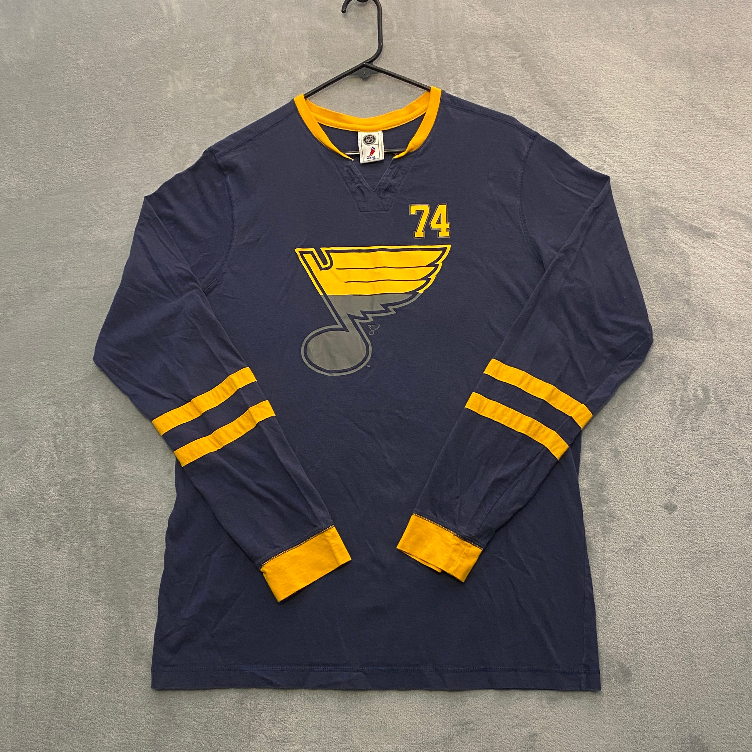 Vintage Y2K NHL PA St Louis Blues T Shirt Men Medium #74 TJ Oshie Long  Sleeve