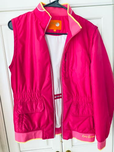 Insulated puffy coat / Vest by King Gibson.Removable sleeves.Golf Sports.pink