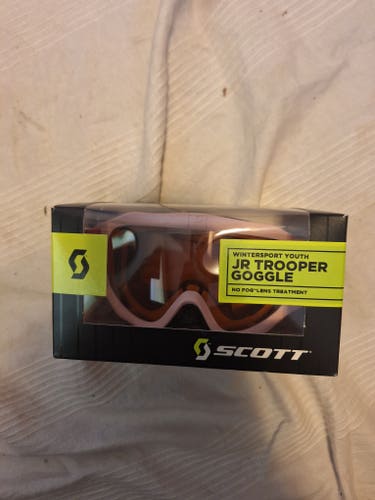new scott jr trooper ski goggle snowboard youth girls pink no fog glasses