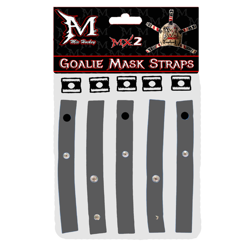 Mix Hockey (MX2) Goalie mask helmet Outside backplate straps - DARK Gray