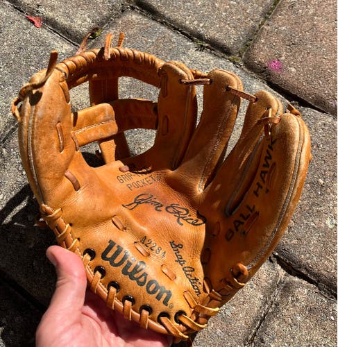 Vintage Wilson Right Hand Throw Jim Rice Signature Edition Ball Hawk 11" Baseball Glove
