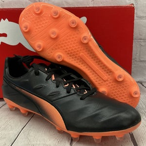Puma Mens King Pro 21 FG Size 6.5 Black Neon Orange Soccer Shoes New In Box