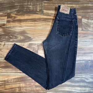 Vintage Levi's 512 Slim Fit Tapered Leg Black Women's Jeans Size 7 Long 24x30