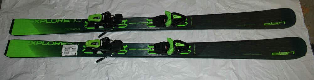 NEW men Elan Explore 80 Skis 160cm with Elan 10GW system Bindings adjustable 24