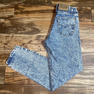 Vintage Levi's Orange Tab Acid Wash Jeans Mens Size 26x30 Blue Denim Pants Rare