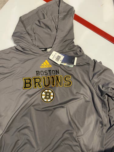 Boston Bruins Team Issued Adidas long sleeve training hoodie