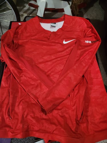 Nike Baseball BSBL Red camo tech pullover jacket SZ XXL