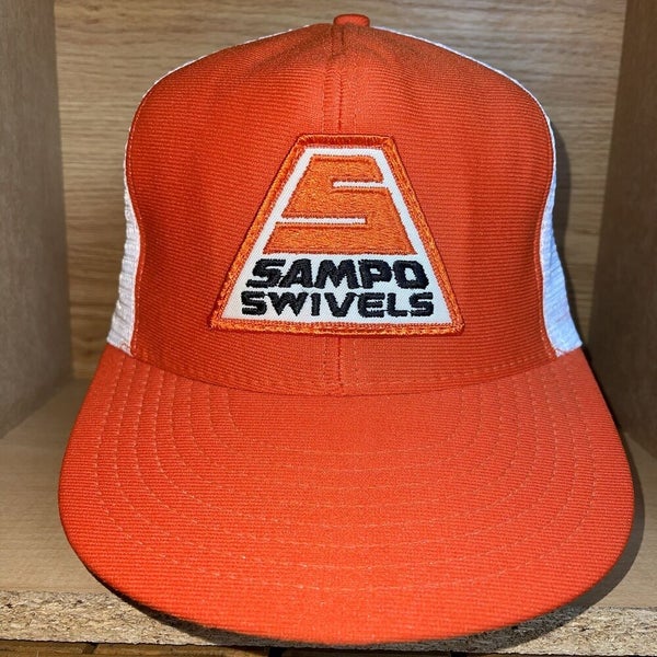 Vintage Sampo Swivels Fishing Angler Snapback Patch Trucker Hat Rare Cap