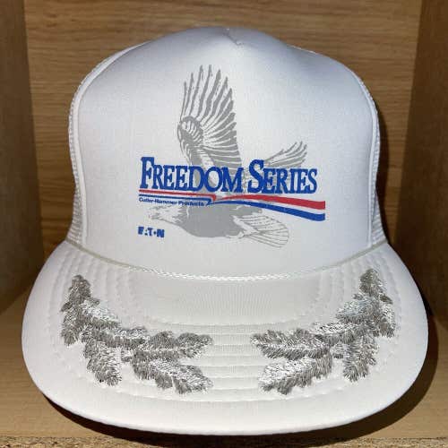 Vintage Freedom Series Cutler Hammer Products Snapback Trucker Eagle Hat Cap