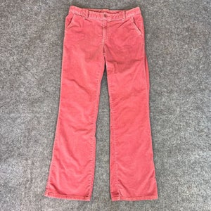 Gap Womens Pants 10 Pink Bootcut Velvet Low Rise Casual Zip Jean Solid Soft