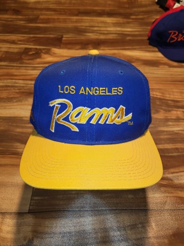 Vintage Rare St. Louis Rams Sports Specialties Double Line Script Snapback Hat