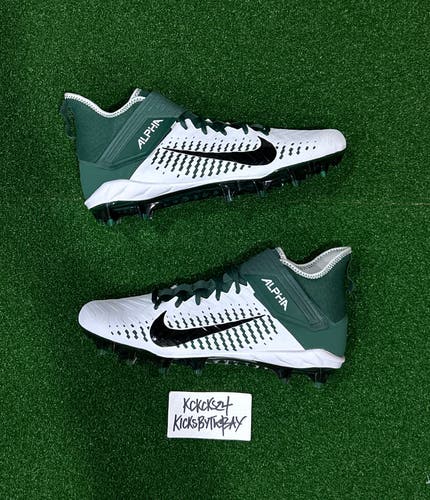 Nike Alpha Menace Pro 2 Football Cleats White Green BV3945 107 Men size 13