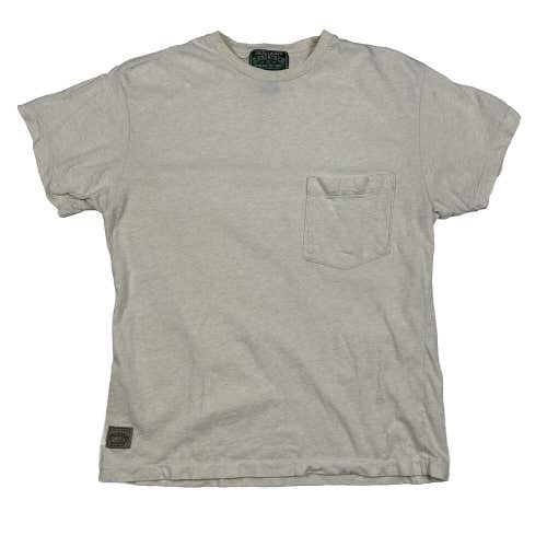 Polo Ralph Lauren Country White Pocket T-Shirt Single Stitch 100% Cotton Sz S