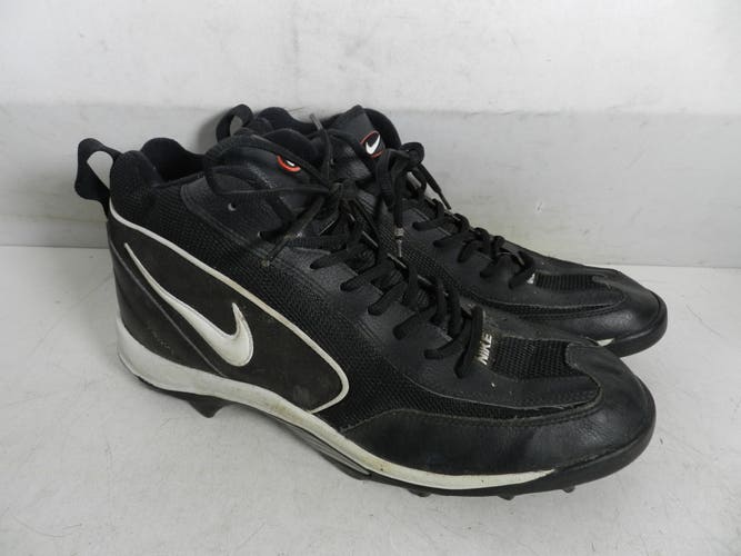 Nike LAND SHARK Football Cleats 302905-011 Black Men's Athletic Shoes Size 13