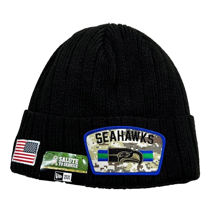Seattle Seahawks NFL Salute To Service Military Cuff Knit Beanie Hat Adult