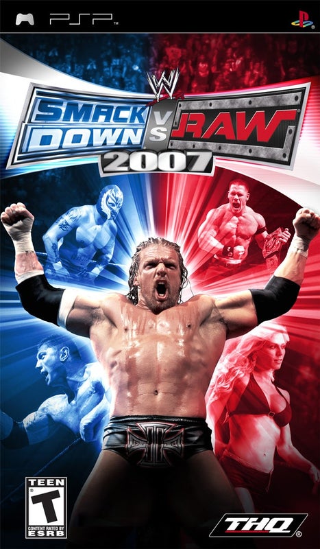 WWE Smack Down VS RAW 2007 Sony Playstation Portable PSP UMD Disc & Box Tested & Working