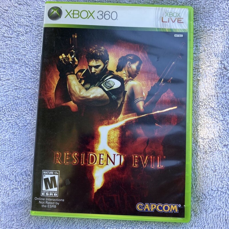 Resident Evil 5 (Microsoft Xbox 360) Complete with Manual