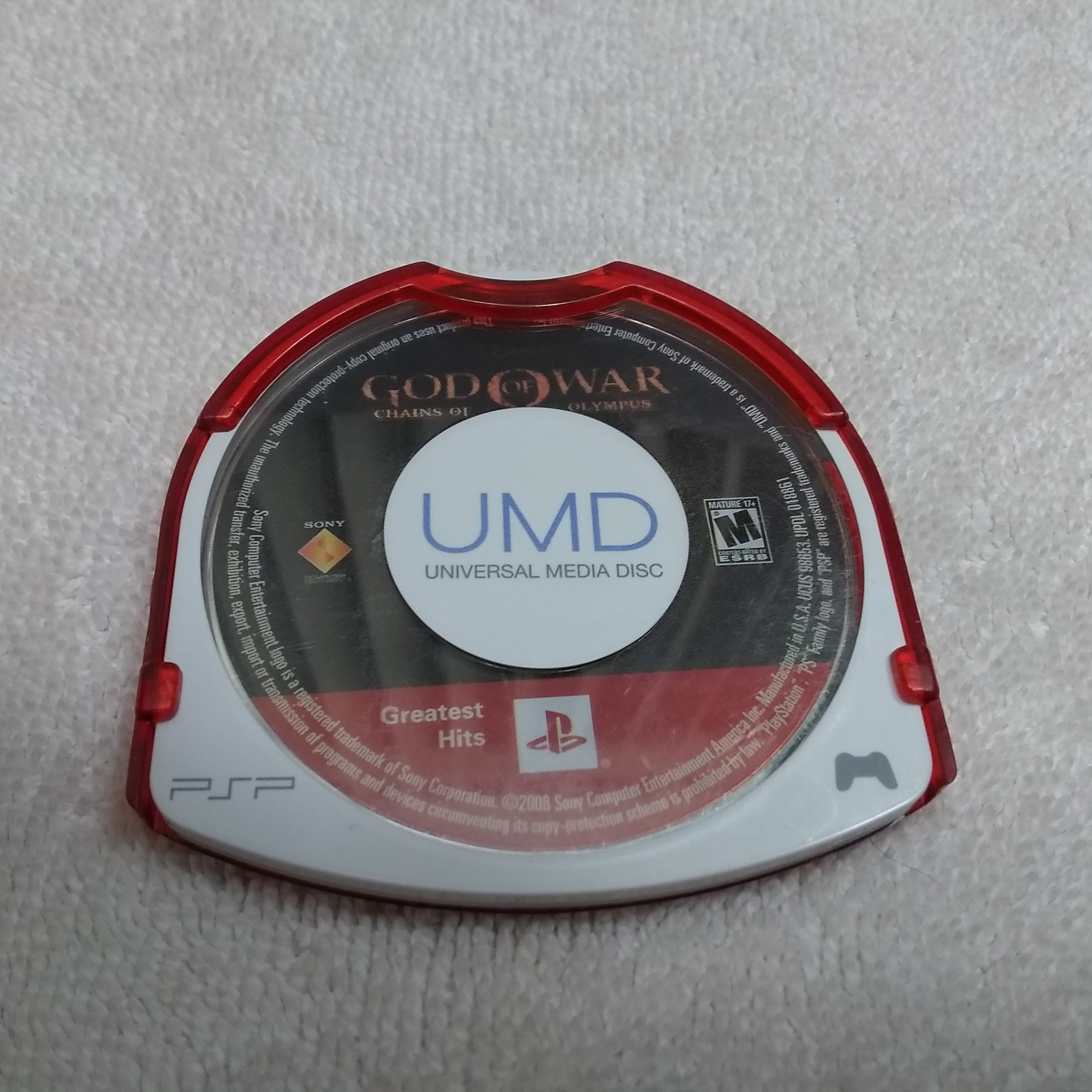 God of War Chains of Olympus GH Clear UMD Sony PSP Disc/Cartridge