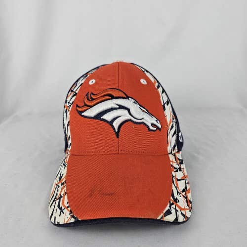 Denver Broncos 47 Brand Orange Blue Logo Canvas Strapback Adjustable Hat