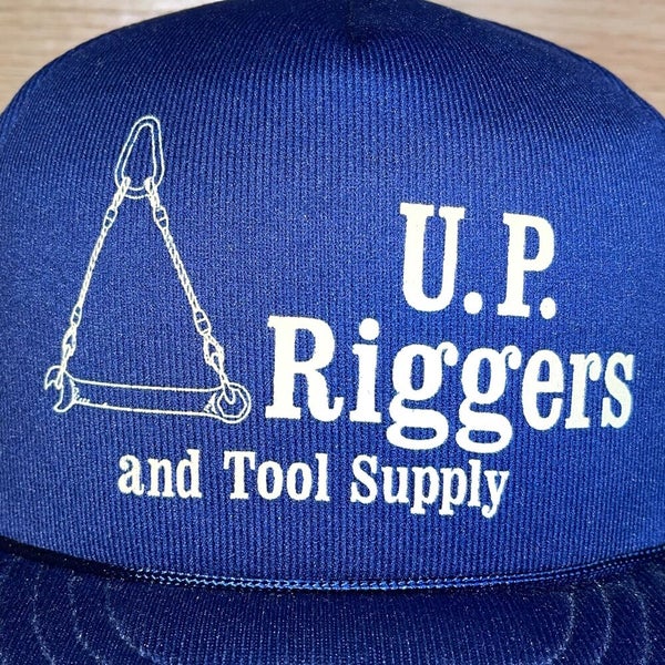 Vintage Upper Michigan Riggers Tool Supply Blue Mesh Snapback