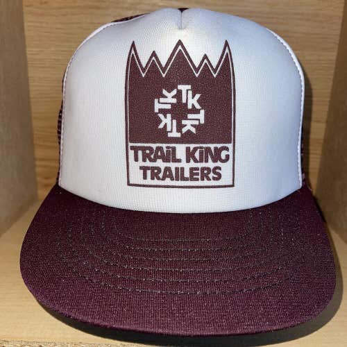 Vintage Trail King Trailers TKT Mesh Snapback Trucker Hat Cap